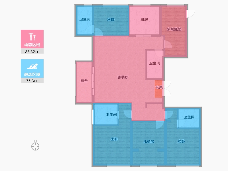 浙江省-金华市-滨江壹品-144.00-户型库-动静分区