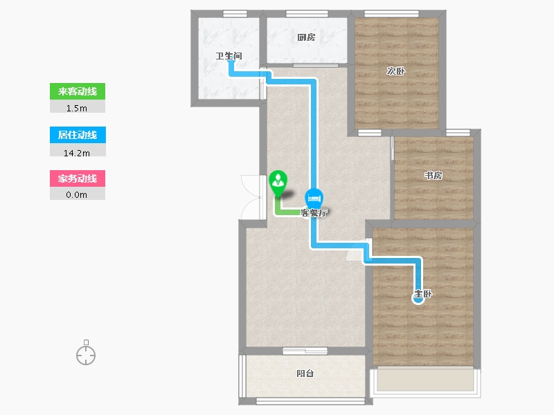 江苏省-连云港市-易居易墅-85.60-户型库-动静线