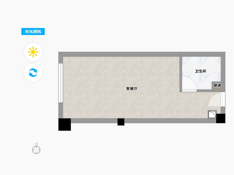 内蒙古自治区-呼和浩特市-香榭朗寓-27.30-户型库-采光通风