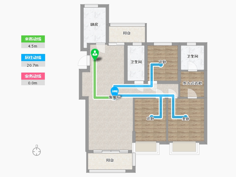 福建省-泉州市-东海湾三街四坊-86.40-户型库-动静线