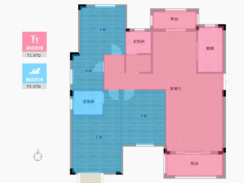 河南省-信阳市-美景东方-116.06-户型库-动静分区