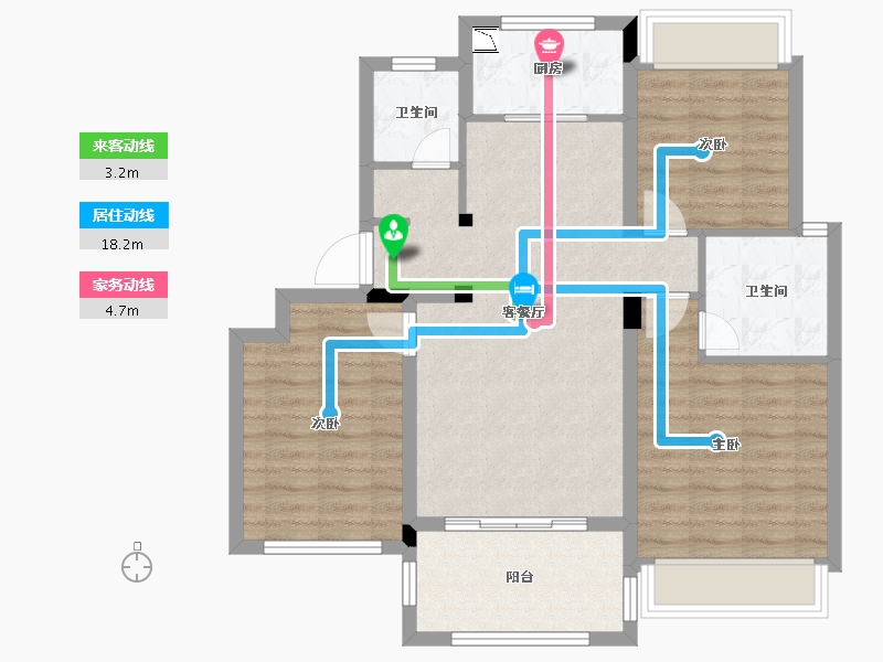 浙江省-衢州市-贝林・玉泉湾-82.06-户型库-动静线