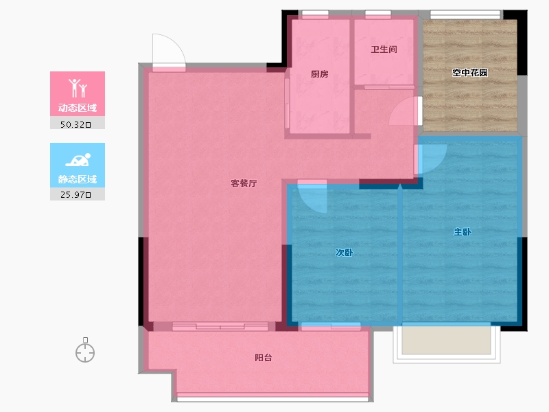 安徽省-滁州市-国建长江院子-76.30-户型库-动静分区