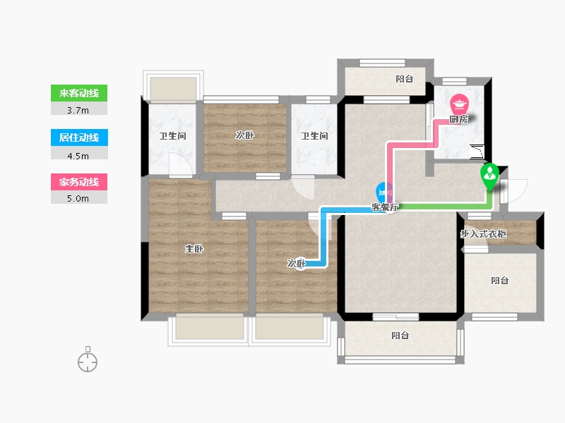 广东省-广州市-旭辉城-83.60-户型库-动静线