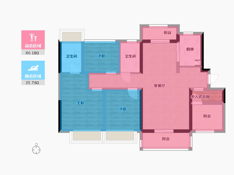 广东省-广州市-旭辉城-83.60-户型库-动静分区