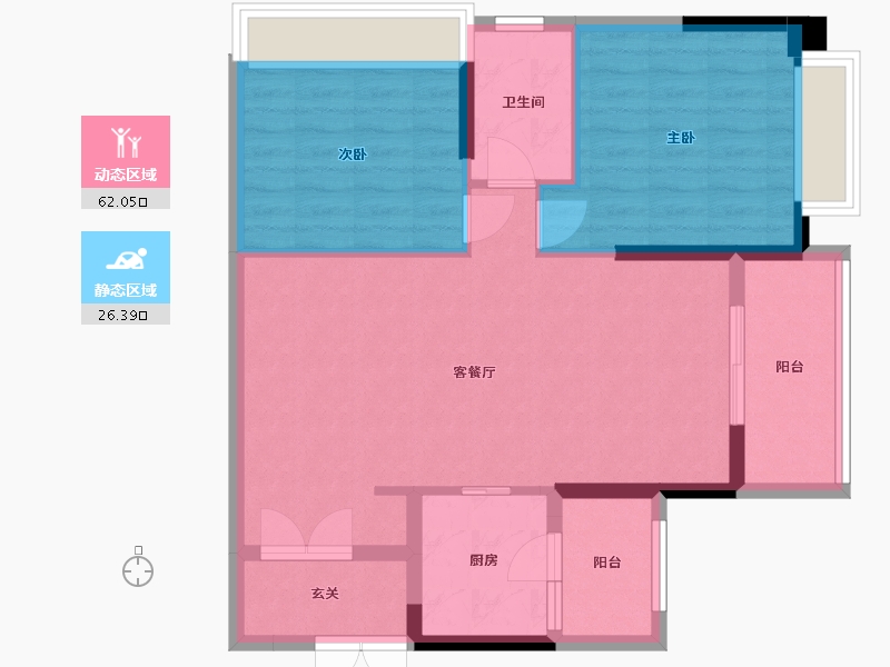 广东省-广州市-粤海拾桂府-79.58-户型库-动静分区