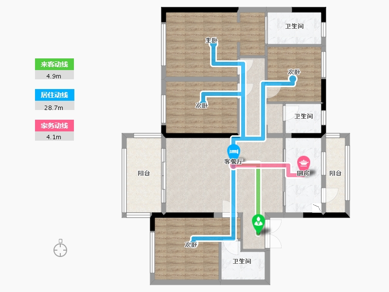 河南省-郑州市-名门紫园-110.22-户型库-动静线