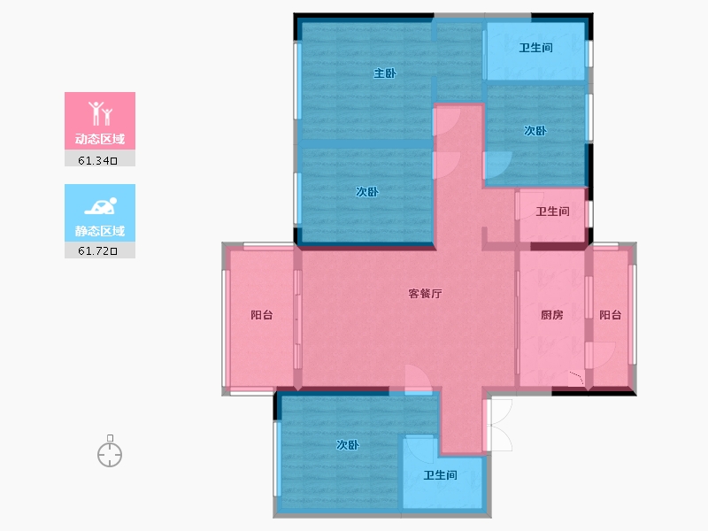 河南省-郑州市-名门紫园-110.22-户型库-动静分区