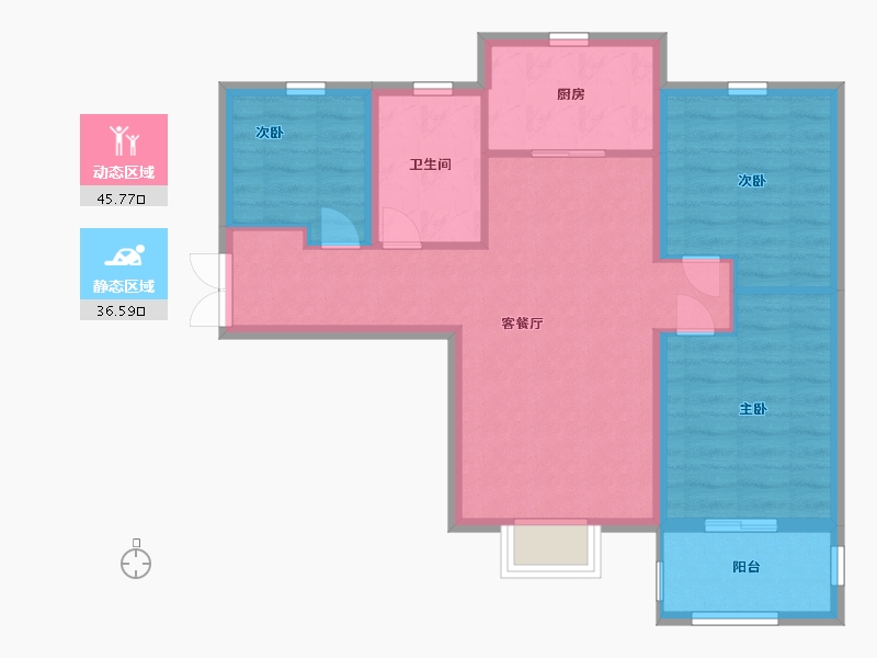 河北省-保定市-卓正上东区-73.60-户型库-动静分区