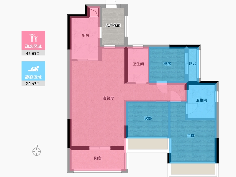 广东省-广州市-中海联睿品-68.00-户型库-动静分区