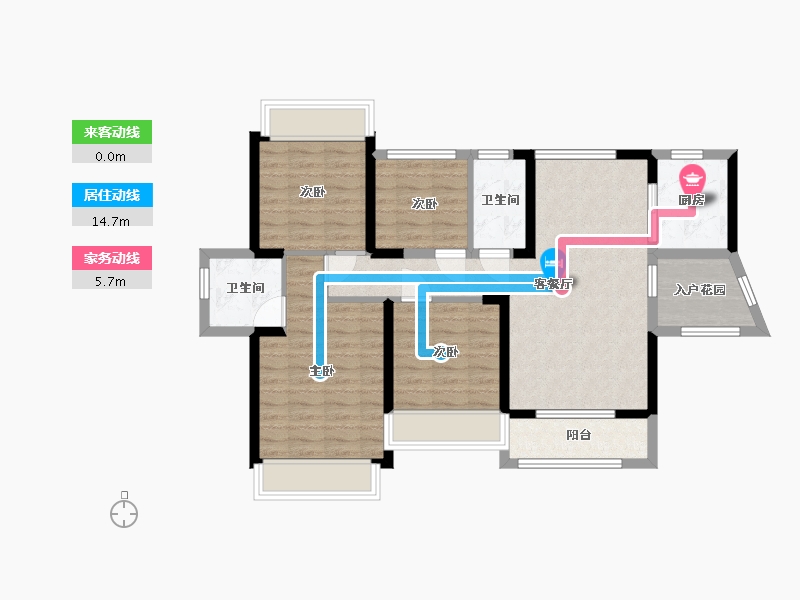 广东省-广州市-奥园上林一品-88.00-户型库-动静线