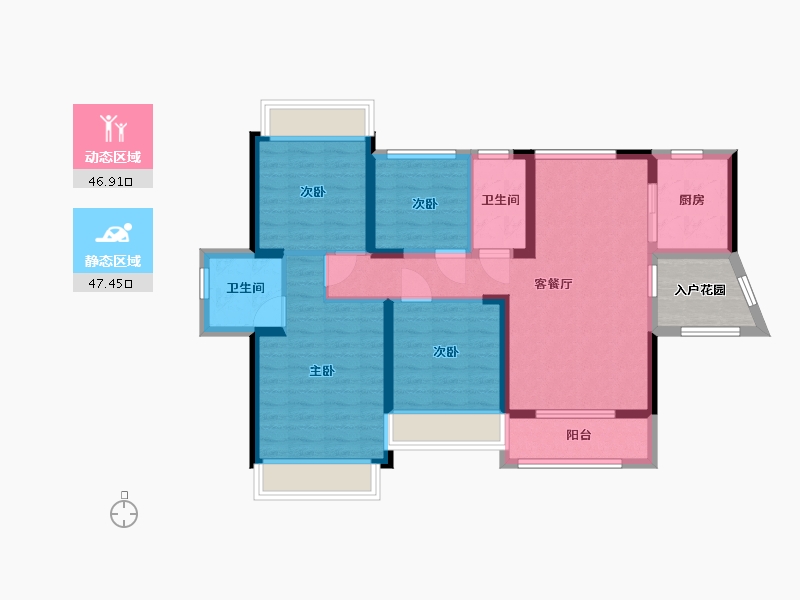 广东省-广州市-奥园上林一品-88.00-户型库-动静分区