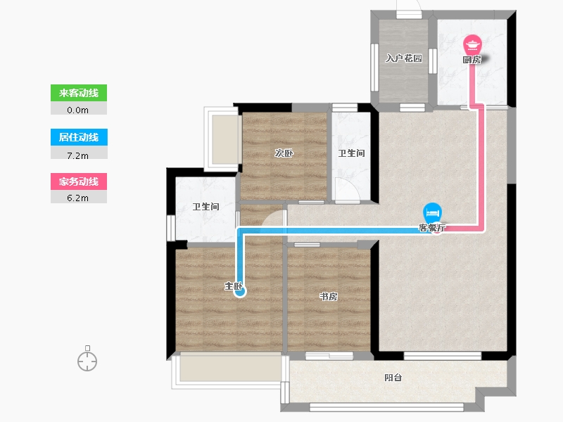 广东省-广州市-奥园上林一品-76.00-户型库-动静线