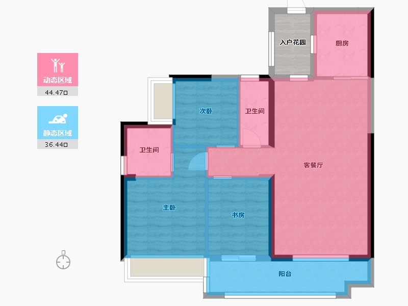 广东省-广州市-奥园上林一品-76.00-户型库-动静分区