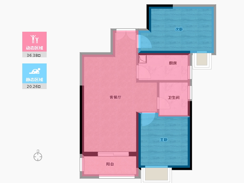 湖北省-武汉市-佳兆业广场天御-49.89-户型库-动静分区