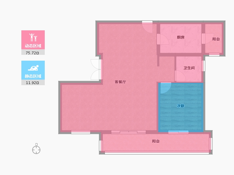 湖南省-长沙市-保利天禧-79.35-户型库-动静分区