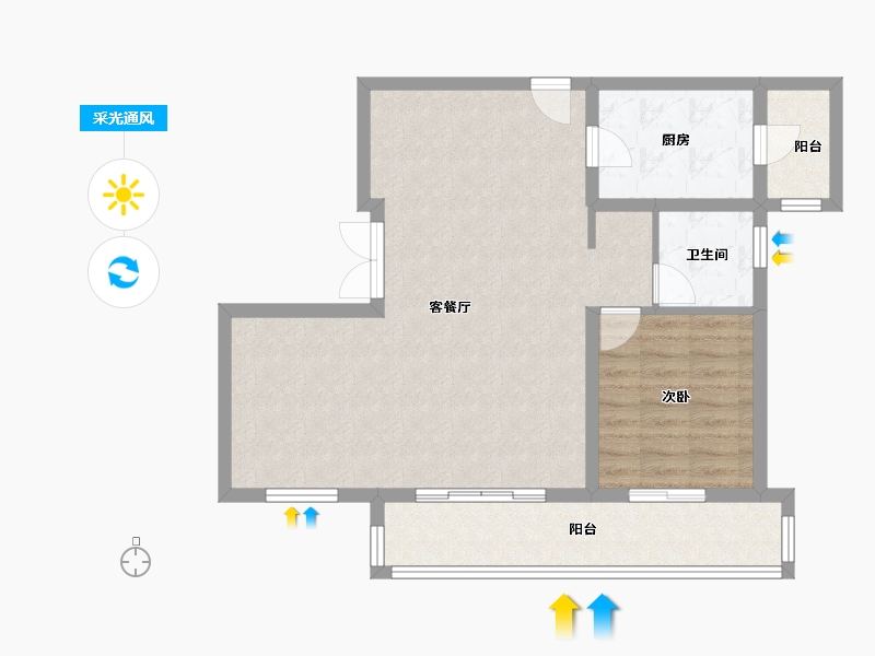 湖南省-长沙市-保利天禧-79.35-户型库-采光通风