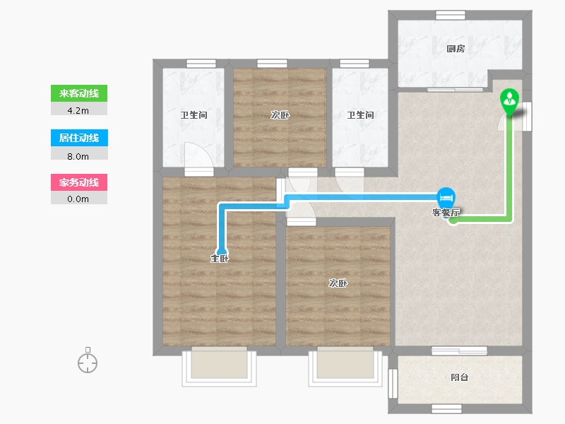 山东省-济南市-海信九麓府-76.67-户型库-动静线