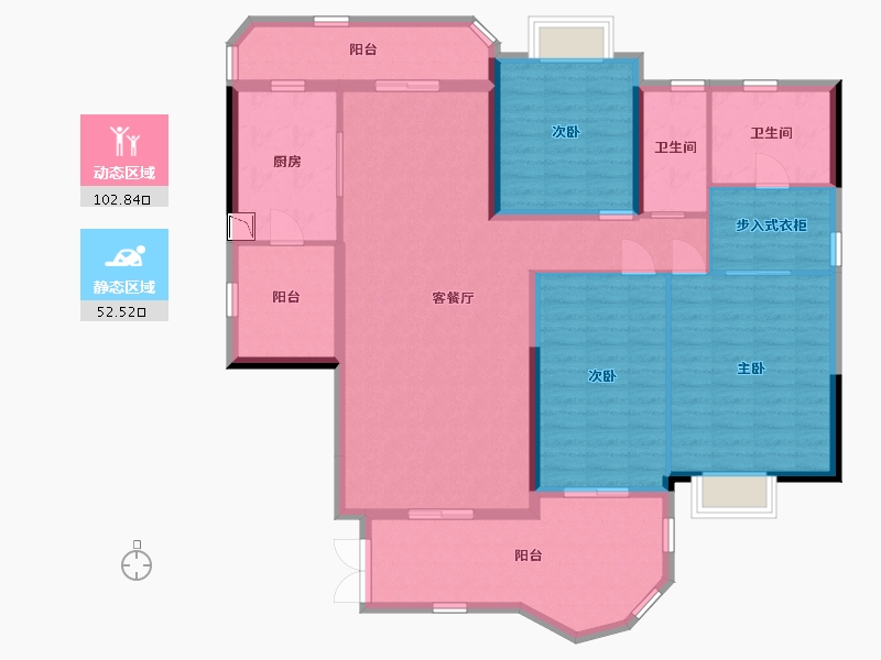 广东省-广州市-汇景新城-140.63-户型库-动静分区