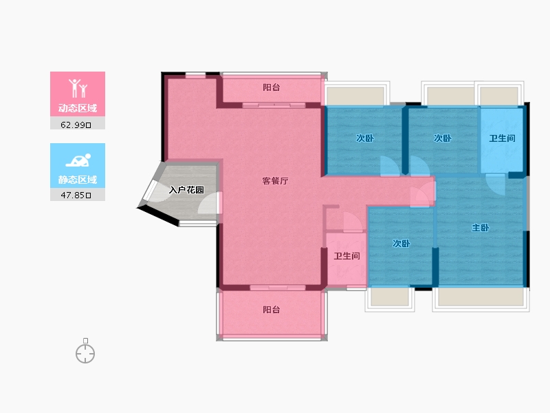 广东省-广州市-尚品雅居-105.27-户型库-动静分区