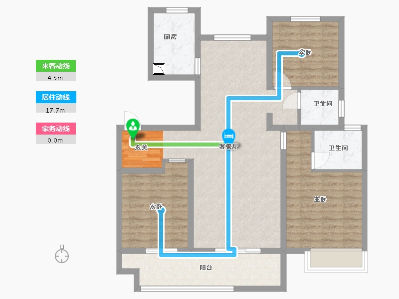 安徽省-芜湖市-华地紫悦府-94.40-户型库-动静线