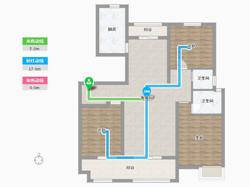 安徽省-芜湖市-华地江城府-104.00-户型库-动静线