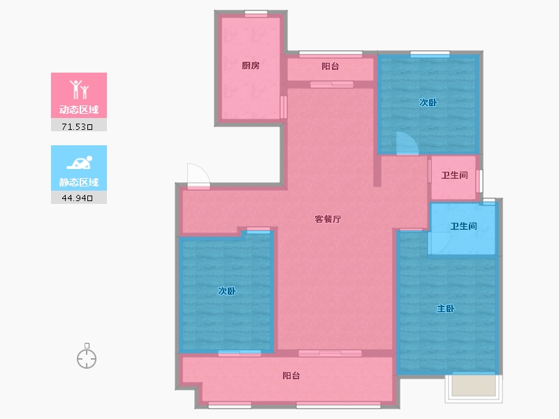 安徽省-芜湖市-华地江城府-104.00-户型库-动静分区