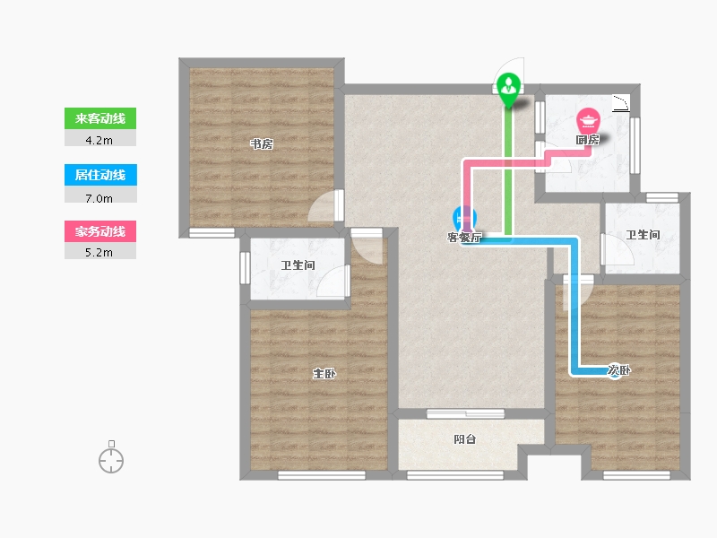 山东省-济南市-中海锦城-96.96-户型库-动静线