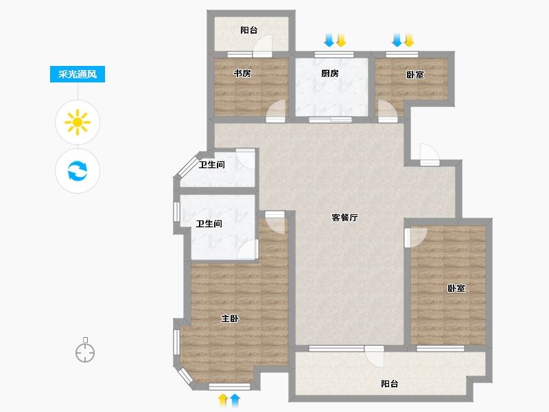 山东省-济宁市-城投瑞马锦府-114.40-户型库-采光通风