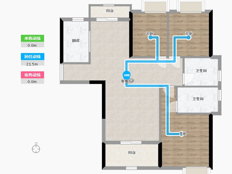 湖南省-衡阳市-红湘大第-96.80-户型库-动静线