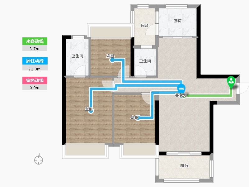 广东省-肇庆市-　天玺御璟园-85.78-户型库-动静线