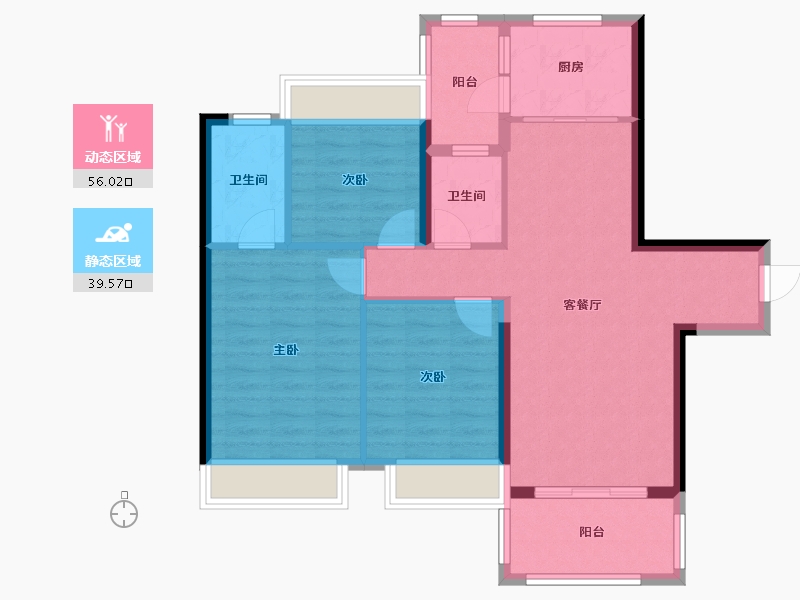 广东省-肇庆市-　天玺御璟园-85.78-户型库-动静分区