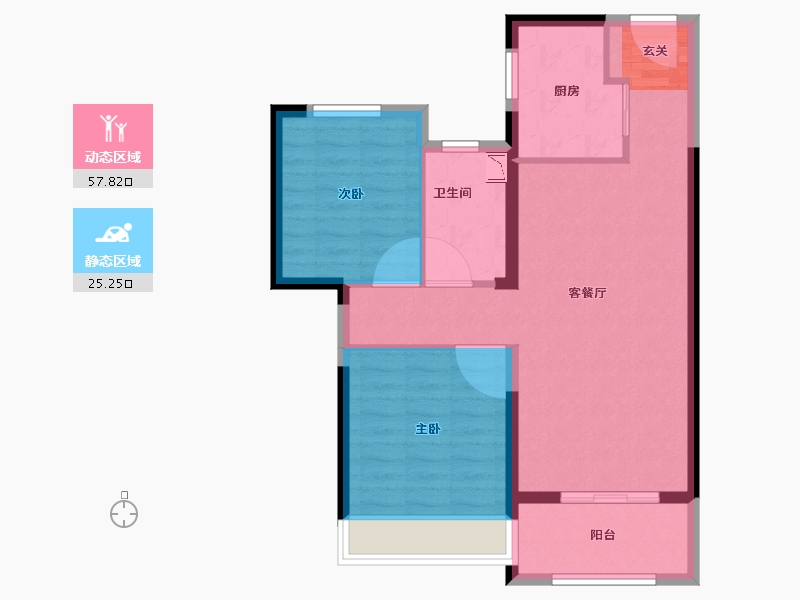 山东省-威海市-利群悦澜名邸-74.58-户型库-动静分区