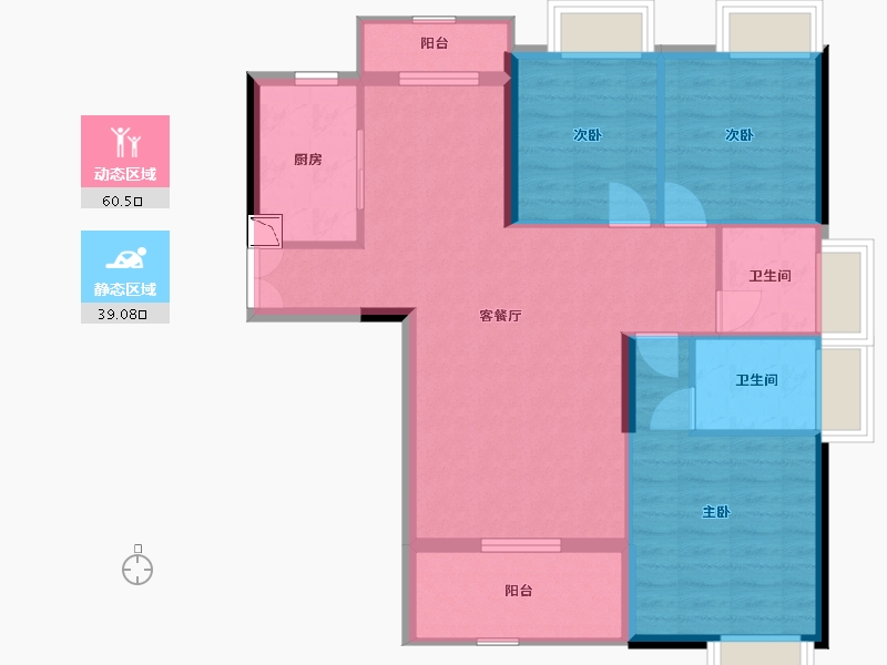 湖南省-衡阳市-红湘大第-90.08-户型库-动静分区