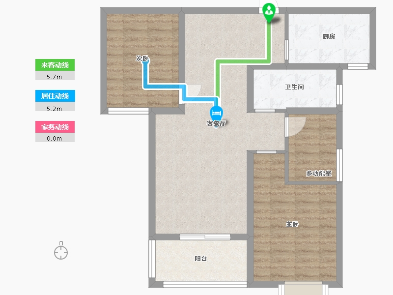 安徽省-滁州市-百合公馆-78.40-户型库-动静线