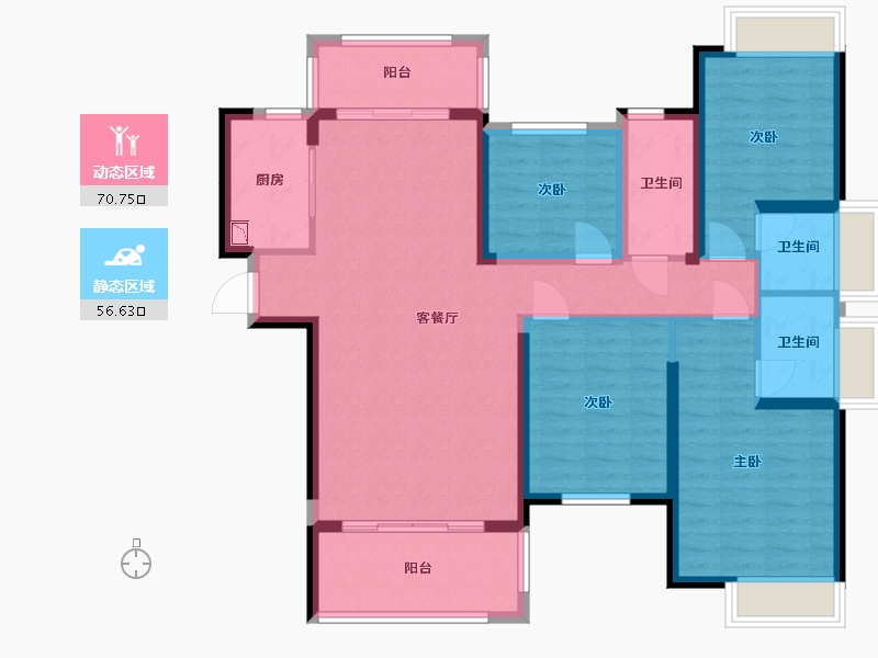 福建省-泉州市-晖盛海湾国际-113.56-户型库-动静分区