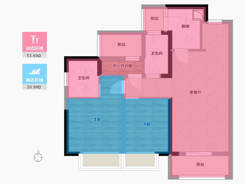 广东省-广州市-旭辉城-64.41-户型库-动静分区