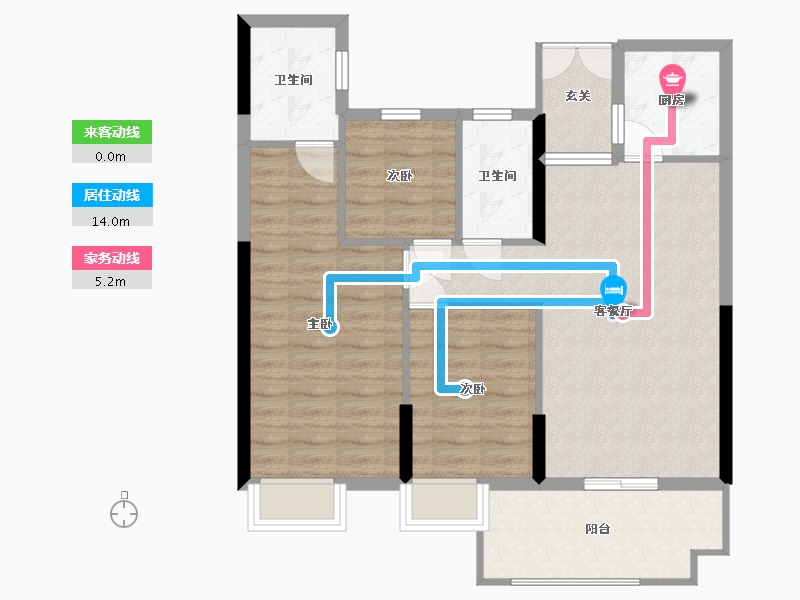 湖南省-衡阳市-红湘大第-83.21-户型库-动静线