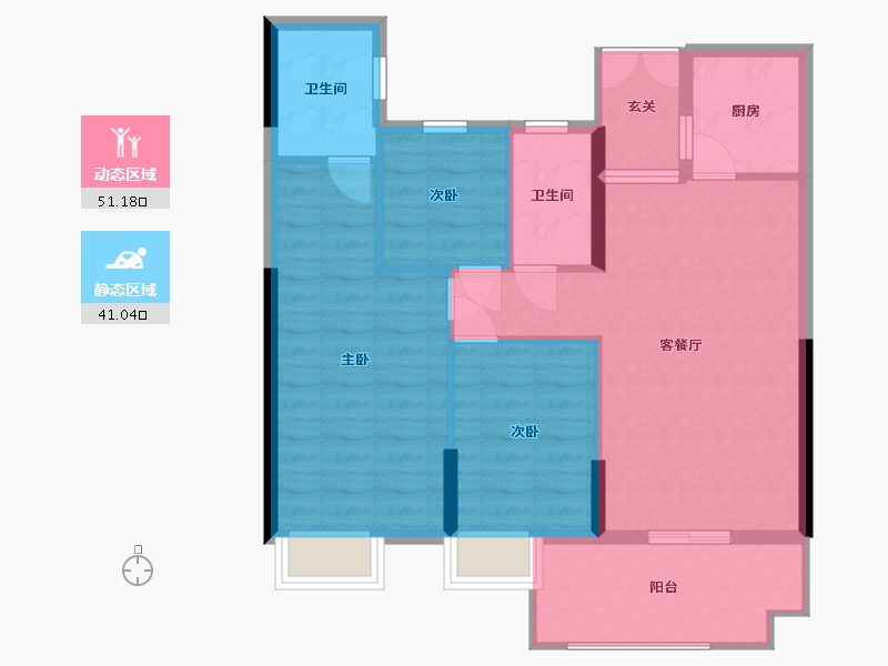 湖南省-衡阳市-红湘大第-83.21-户型库-动静分区