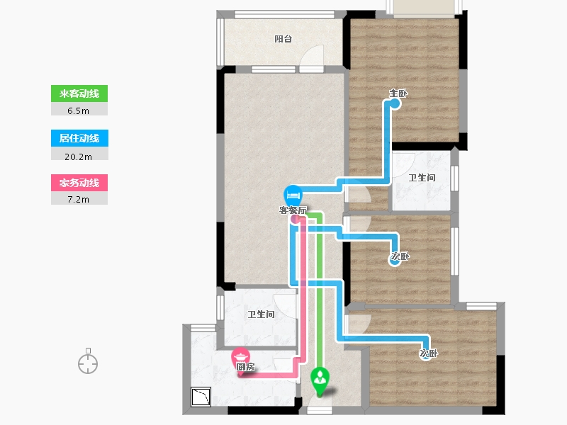 湖北省-咸宁市-香城学府-92.28-户型库-动静线