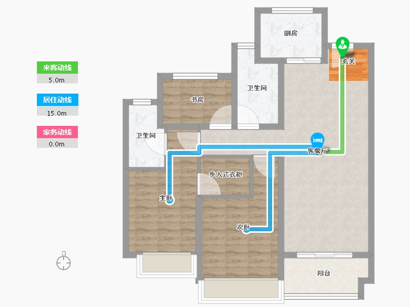 江苏省-南通市-合景红星紫御四季-88.00-户型库-动静线