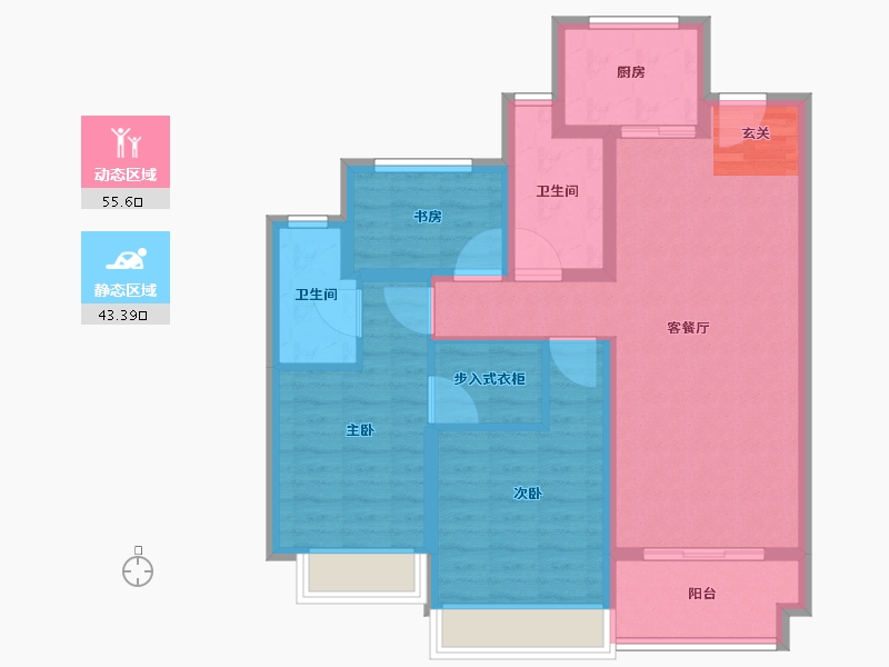 江苏省-南通市-合景红星紫御四季-88.00-户型库-动静分区