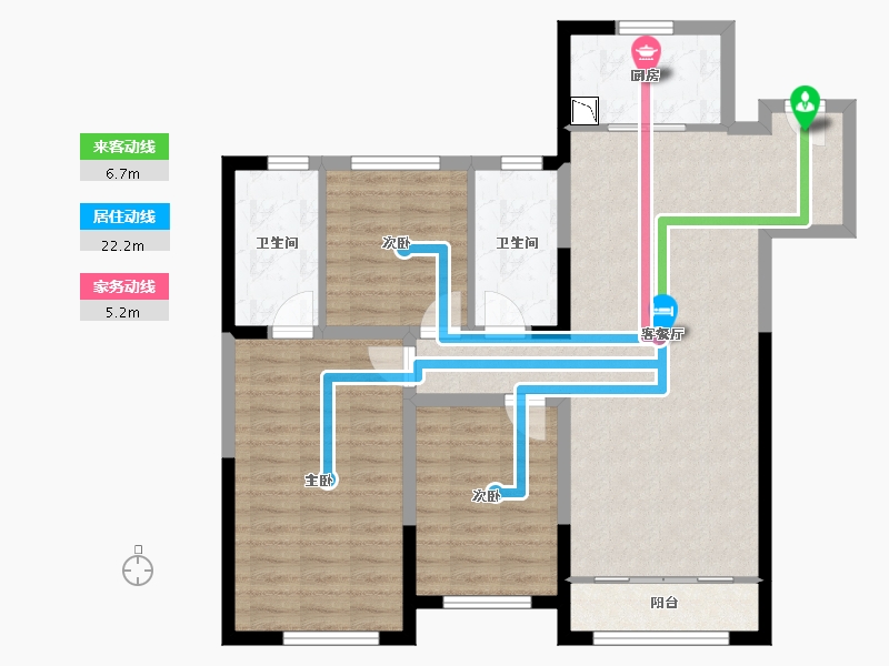 山东省-济宁市-融创济宁府-95.49-户型库-动静线