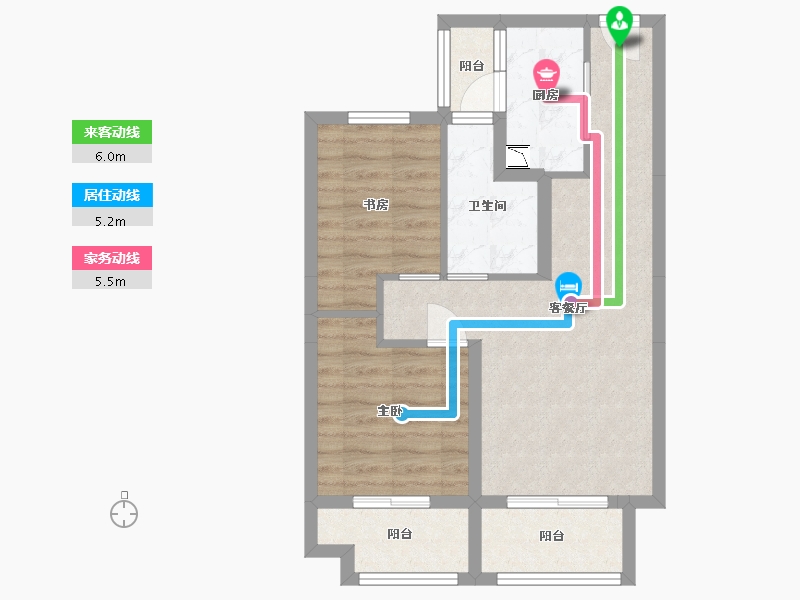 湖南省-岳阳市-江河颐�Z城-59.48-户型库-动静线