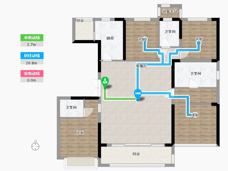 浙江省-台州市-西江月-134.41-户型库-动静线