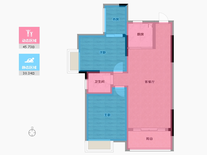 广西壮族自治区-桂林市-和欣西堤春天-67.31-户型库-动静分区