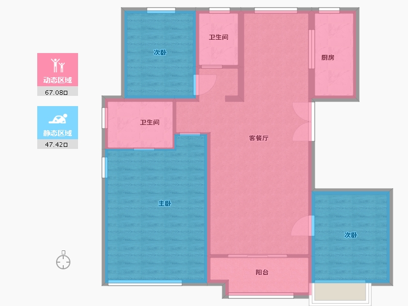 山东省-济南市-三盛璞悦湾-103.20-户型库-动静分区