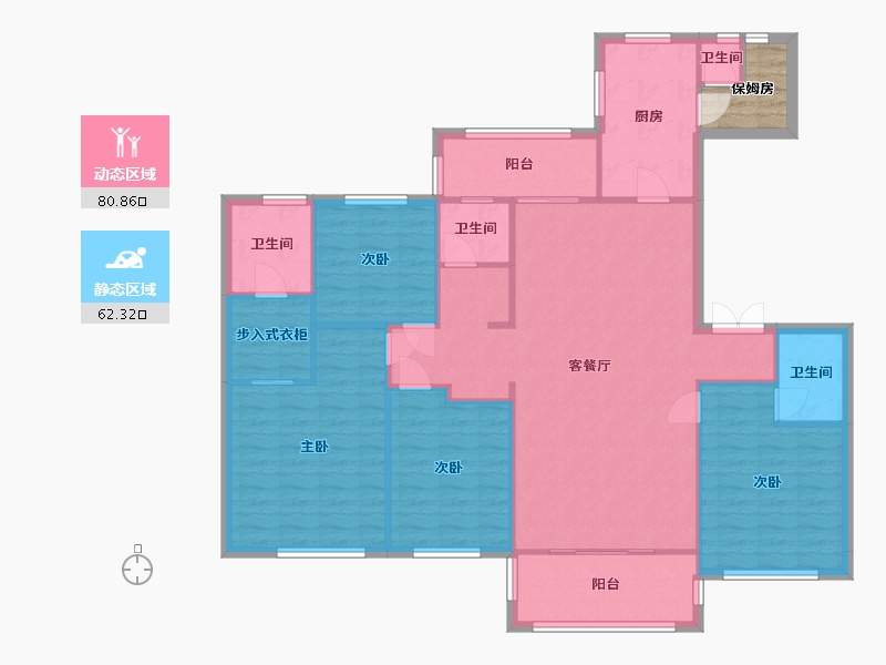 河南省-郑州市-名门紫园-134.68-户型库-动静分区