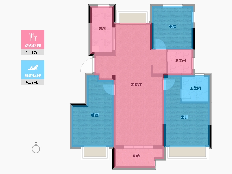 浙江省-衢州市-国旭城-82.63-户型库-动静分区