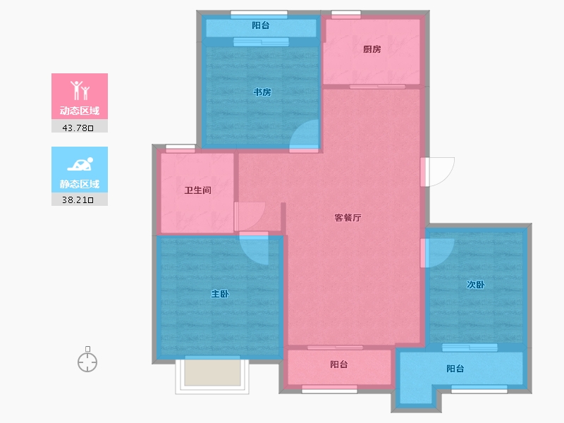 河北省-保定市-印象城・滨江悦-72.80-户型库-动静分区